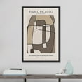 thumbnail image 2 of PixonSign Framed Canvas Print Wall Art Pablo Picasso Brown Geometric Line Art Abstract Shapes Illustrations Modern Art Decorative Minimal Relax/Calm for Living Room, Bedroom, Office - 16"x24" BLACK, 2 of 5