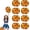 Black+Orange, variant on EONQY 8 Pcs Cheerleading Pom Poms with Baton Handle Cheering Squad Hand Flower for Adults Team Spirit Sports Game Dancing Party