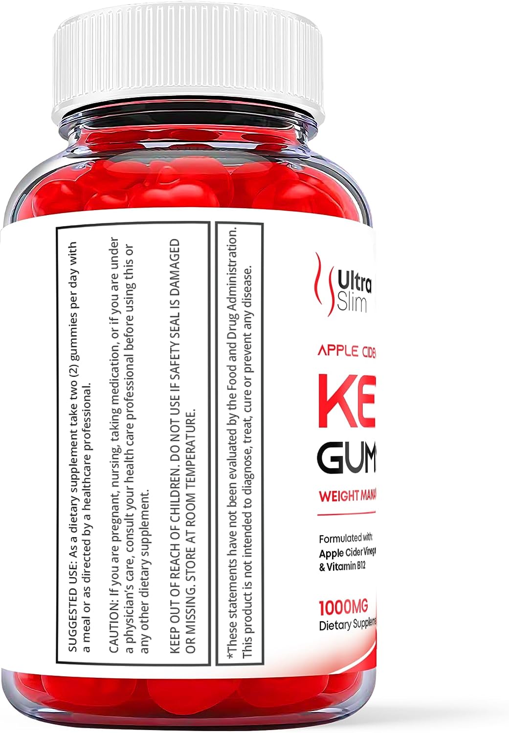 (2 Pack) Ultra Slim Keto ACV Gummies - Apple Cider Vinegar Supplement for Weight Loss - Energy & Focus Boosting Dietary Supplements for Weight Management & Metabolism - Fat Burn - 120 Gummies