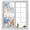 Light Blue Wood, variant on Blue Coastal Window Privacy Film, Summer Beach Starfish Weeping Eucalyptus Wooden Static Cling UV Sun Blocking Heat Control Window Tint Day and Night, Non-Adhesive One Way Privacy Cover 19.6''x39.3''