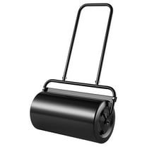Lawn Roller 13 Gallon Heavy Duty Steel Water/Sand Filled - Garden Roller for Soil Compacting, Seed Pressing, Lawn Care - Black