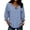 Light Blue#womens tops#37, variant on Women Striped T Shirts Raglan 3/4 Ruffle Sleeve Top Square Neck Relaxed Fit Tee Shirts Comfy Outdoor Blouses White XL