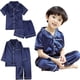 thumbnail image 3 of Pijamas para niños, pijamas de mujer para primavera y otoño, pijamas de seda helada para niños, pijamas finos de verano para padres e hijos, 3 of 6