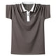 thumbnail image 1 of Bajo Camisas para Hombres de Color Sólido Manga Corta Cuello de Vuelta, Camisa de Blusa Casual para el Uso Diario, 1 of 9