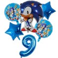 thumbnail image 3 of Juego de 179 globos de látex rojos, azules y dorados con temática de Sonic para cumpleaños de niños, decoraciones para fiestas, suministros para baby shower, 3 of 5