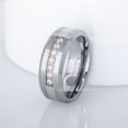 thumbnail image 5 of Jewelry Avalanche Tungsten Carbide 7-CZ Mens Wedding Band, Comfort-fit, Low-Beveled, 8MM, 5 of 8
