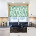 thumbnail image 6 of Leaves Pattern Kitchen Curtains 2 Panels UV Protected Tier Curtains, Half Window Curtains Kitchen Tiers for Guest Room Bathroom Sink Laundry Room Basement,24"x27", 6 of 7