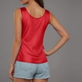 thumbnail image 5 of NIEWTR Satin Tank Tops For Women Loose Fit Sleeveless V Neck Camisole Blouses Shirt Top Womens Tank Summer Tank (XXL,A156-Red), 5 of 6