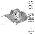 thumbnail image 3 of Mainstays Silver Disco Cowgirl Hat Decorative Figurine, 7.5" L x 8" W x 4.25" H, 3 of 8
