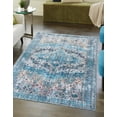 thumbnail image 3 of Unique Loom Mangata Collection Area Rug - Mary (2' x 3' Rectangle Blue/Black), 3 of 10