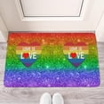 thumbnail image 2 of Love Is Love Rainbow Gay Pride Doormat,Non-Slip Absorbent Welcome Mats Friendly Floor Door Mats for Indoor Outdoor Kitchen, 2 of 6