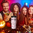 thumbnail image 3 of Cute Ghost Halloween Cup 30 Oz Tumbler with Handle and Flip Straw, Insulated Halloween Tumbler Keeps Drinks Cold & Hot, Stainless Steel Halloween Coffee Mug Halloween Themed Halloween Gifts For Women, 3 of 6