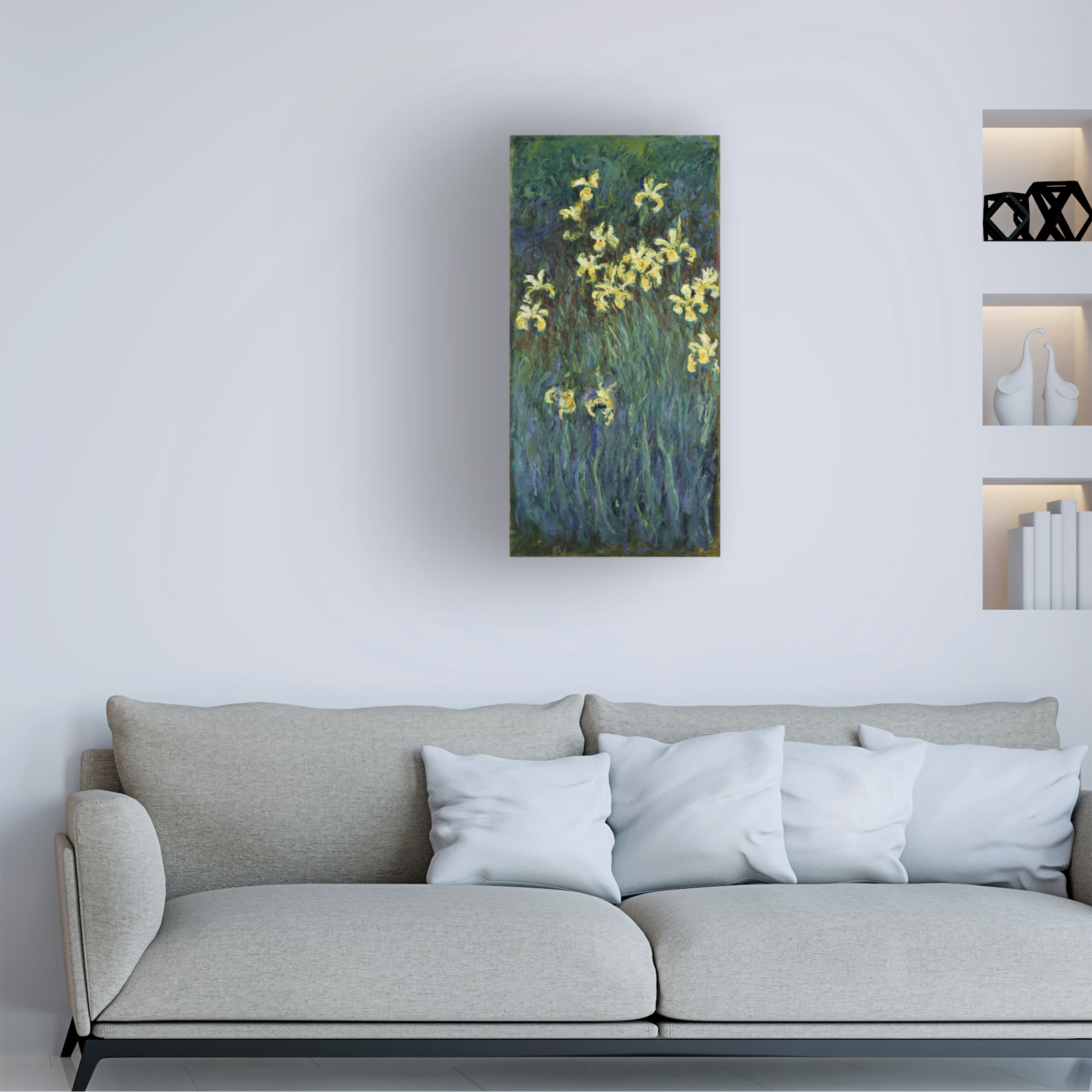 Claude Monet 'The Yellow Irises' Canvas Art