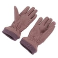 thumbnail image 4 of LEORX Women's Cold Weather Mittens 1 Pair Simple Design Mead Flannel Bean Paste Color, 4 of 8