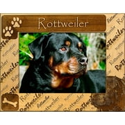 Rottweiler Laser Engraved Wood Picture Frame (5 x 7)