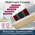 thumbnail image 3 of 8-Piece Stackable Bakeware Set - Aluminized Steel with Ceramic Non-Stick Coating, Healthy Baking, Ergonomic Handles, Cooling Rack, Non-Toxic, Oven-Safe, Durable Quality, 3 of 5