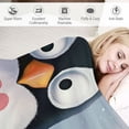thumbnail image 3 of Orinice Penguin Love Funny Message Warm Lightweight Blanket Soft Fleece Blankets Throw Blanket for Living Rooms Sofa Decor Cow Gifts All Seasons Excellent Hand Feel Blanket for Bed 60x80in, 3 of 6