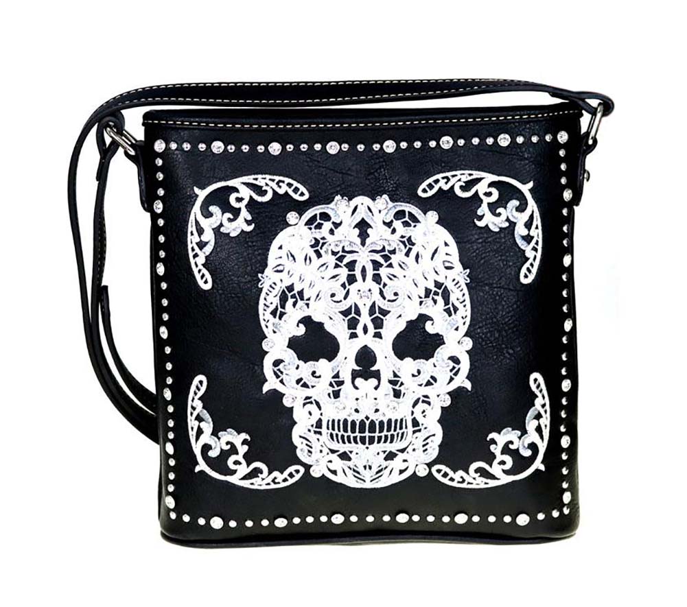 sugar skull crossbody bag
