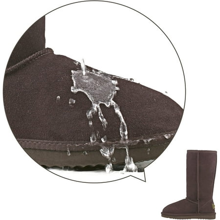 

AUSLAND Women s Water Resistant Classic Leather Mid-Calf Snow Boots 5125