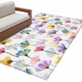 Colorful Floral 2.7'x5' Rug for Office Desk Chair Area Small Bedroom ...