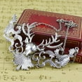 thumbnail image 3 of UDIYO Women Retro Statement Alloy Hollow Deer Head Pendant Insects Necklace Gift, 3 of 6