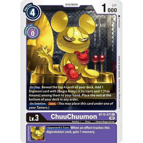 Digimon Xros Encounter Uncommon ChuuChuumon BT10-073