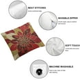 thumbnail image 6 of nygtbtfer Burgundy Red Brown Pillow Covers  Set of 2, Dahlia Floral Decorative Outdoor Throw Pillow Covers Linen Geometric Flower Modern Style Cushion Pillow Covers for Sofa Couch Outdoor Decor White, 6 of 7