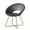 Gray, variant on iooHug Modern Silky Velvet Upholstered Accent Chair with Metal Sled Base.(Blue)