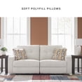 thumbnail image 5 of Bowery Hill Contemporary 87"W x 40"D x 41"H Polyester Orange Reclining Sofa, 5 of 7