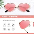 thumbnail image 4 of Gafas de sol Eiuizah Polarized Heart UV400 con montura metálica para mujeres y hombres, 4 of 6
