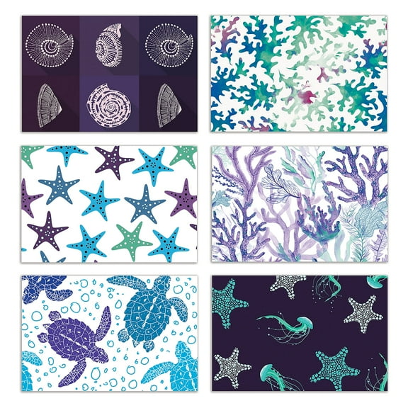 Better Office Cards with Envelopes 4" x 6" Sea Life 50/Pack (64559-50PK)