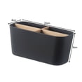 thumbnail image 3 of Portacepillos para baño de cuatro ranuras para pasta dentírica y porta lápices de madera caja de almacenamiento, 3 of 8