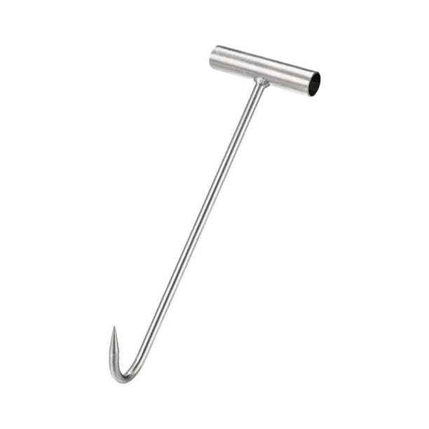 Herramienta de gancho para pozo de registro, tapa de drenaje de un solo gancho, elevador de acero para alcantarillado, tapa de pozo resistente 40CM