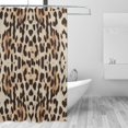 thumbnail image 3 of XMXT Waterproof Shower Curtain Liner with Iron Hooks, Stylish Leopard Pattern Shower Curtains for Bathroom Decor Accessories, 72 x 72 inches, 3 of 8