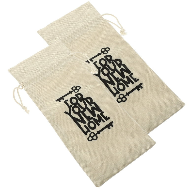 2pcs Cotton Linen Wine Bags Wine Bottle Bags Housewarming Wine