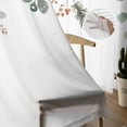 thumbnail image 5 of Christmas Sheer Curtains 84 Inches Long 2 Panels Set, Window Sheer Curtains for Living Room/Bedroom, Xmas Botanical Pinecone Eucalyptus Leaves Light Filtering Rod Pocket Curtain 52'' x 84'' x 2, 5 of 7