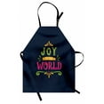 thumbnail image 1 of Joy Apron Ornamental Christmas Themed Swirls and Curlicues Background Hand Lettering Pattern, Unisex Kitchen Bib Apron with Adjustable Neck for Cooking Baking Gardening, Multicolor, by Ambesonne, 1 of 3