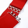 thumbnail image 5 of Women's Fashion Elastic Cinch Belt 3 Wide Stretch Waist Band Clasp Buckle, 5 of 6