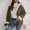 Army Green#4, variant on Women's Oversized Zip Up Hooded Jacket | Long Sleeve Casual Coat with Pockets, Solid Fleece Pullover Sweatshirt for Daily Wear, Relaxed Fit Outerwear for Spring Outings or Evening Strolls