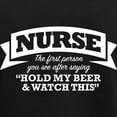 thumbnail image 3 of CafePress - Nurse Hold My Beer & Watch T Women's Dark Pajamas - Women's Short Sleeve Print T-Shirt and Pants Dark Cotton Pajama Set, 3 of 7