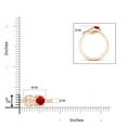 thumbnail image 4 of ANGARA Natural Solitaire Ruby Infinity Knot Ring in 14K Rose Gold for Women (Size-5mm) | July Birthstone, Birthday, Anniversary, Jewelry Gift for Women | Natural Ruby Ring, 4 of 8