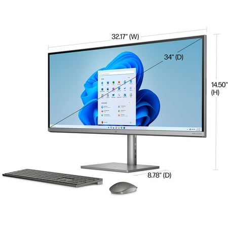HP - ENVY 34" WUHD All-in-One - Intel Core i7 - 16GB Memory - NVIDIA GeForce RTX 1650 - 1TB SSD - Turbo Silver Aluminum