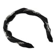thumbnail image 6 of Unique Bargains 1 Pcs Women Knotted Headbands Fashion Vintage Rhinestone Hair Bands Hair Accessories Black, 6 of 7