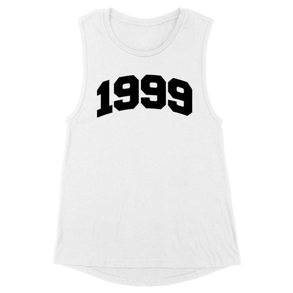 1999 College Style Women's Muscle Tank Large White