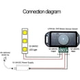thumbnail image 4 of Interruptor PIR Injueey de sensor de movimiento DC 12V-24V 8A color negro, 4 of 6