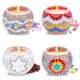 thumbnail image 1 of Set de portavelas Rancco Mosaic Glass con velas de cera de soja, 1 of 7