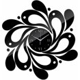 thumbnail image 1 of Reloj de pared sin marco NQ creativo 3D Negro, 1 of 5
