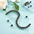 thumbnail image 5 of 38pcs 10mm Natural Black Agate Beads Strand Frosted Gemstone Round Loose Beads Energy Stone Beads for Jewelry Making - 14 Inch, 5 of 5