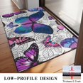 thumbnail image 3 of Purple Butterfly Rose Pattern Door Rugs,Washable Non Slip Door Mats Indoor,Decorative Door Mats,Entry Mat Indoor for Entrance,Bedroom,Kitchen,Bathroom,20"x32", 3 of 6