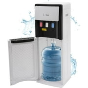 Bottom Loading Water Cooler Water Dispenser, Standing Water Dispenser with 3 Temperatures (Cold/Hot/Warm) Water Cooler for 3-5 Gallon, Anti-Scalding Design (White)
